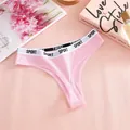 Perizoma in cotone rosa a vita bassa con elastico in vita SPORT bianco e nero - Pantaloni e gonne / Taglia S / Rosa Pesca