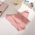 Rosa gerippter Baumwoll-Bikini-Slip mit Metallring - Rosa