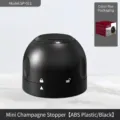 Professioneller schwarzer Mini-Champagnerverschluss aus ABS-Kunststoff zur Vakuumversiegelung - Champagnerstopfen (SP-011) / Drehbarer Blasenschutz / Schwarz