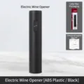 Professionele oplaadbare zwarte elektrische wijnopener van duurzaam ABS-kunststof - Droge Batterij Losse Opener (KB1-602201) / Met Kleurendoos En Handleiding / Zwart