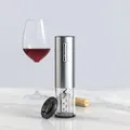 Professional rechargeable electric wine opener with steel finish and foil cutter - Opener And Foil Cutter / Stainless Steel Silver