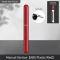 Handmatige luchtpomp wijnopener van rood ABS-plastic met geïntegreerde foliesnijder - Honingrode Pen-stijl Opener