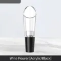 Minimalistischer Weinbelüfter aus Acryl in Schwarz Modell WP-015 für Rotweinflaschen - Einfacher Weinausgießer (WP-015)