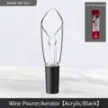 Premium black acrylic wine aerator and pourer included with retail color box packaging - Quick Aerator Pourer (WP-011) / Color Box Packaging
