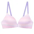 Reggiseno senza cuciture né ferretto da donna con trama a costine sfumata viola - 75B / Sfumatura colorata