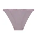 Primo piano dei comodi slip malva a trama nido d'ape con elastico logato Finetoo - Taglia S / Cachi