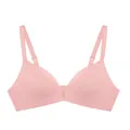 Elegante reggiseno rosa senza cuciture e senza ferretto con doppie spalline e bottoni - 75B / Top / verde pisello