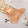 Soft apricot V-waist cotton panties for women in comfortable and breathable minimalist design - M / Bottoms / Apricot