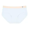 Bragas cómodas de algodón azul claro para mujer con cinturilla melocotón y corazón - S / Bottoms / Cian