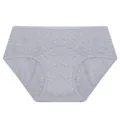 Detailed fabric texture of grey leakproof menstrual underwear. - Light Gray