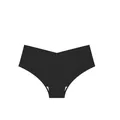 Nahtlose Eisseide-Slips für Damen mit niedriger Taille und V-Schnitt in klassischem Schwarz - S / Schwarz