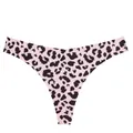 Tanga string bas taille sexy pour femme avec design imprimé léopard rose sans coutures. - S / Léopard Rose