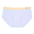 Bragas transpirables de algodón lavanda para mujer con logotipo de corazón en la cintura. - Azul