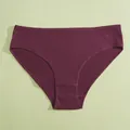 Premium maroon ribbed cotton low-waist breathable and soft panties for women SKU view - Grape Purple
