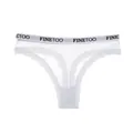 Dettaglio perizoma in pizzo bianco con rete trasparente a farfalla e fascia FINETOO - Taglia S / Pantaloni e gonne / Bianco