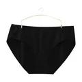 Slip da donna in cotone nero traspirante taglie forti su una gruccia dorata minimalista - XL / Parte Inferiore (L056) / Nero