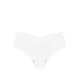 Bequeme nahtlose weiße Damen-Panties mit niedriger Taille und atmungsaktivem Baumwollzwickel - S / Reinweiß