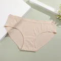 Culotte sans couture beige pour femme avec un tissu texturé et respirant confortable - S / Bas / Abricot