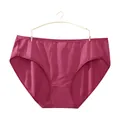 Slip da donna taglie forti in cotone bordeaux, design traspirante e molto comodo - XL / Parte Inferiore (L056) / Rosso