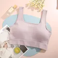 Comfortable pink ribbed yoga sports vest for women, seamless and breathable fitness top - S / Top And Bottom / Light Khaki