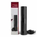 Zwarte elektrische oplaadbare wijnopener kurkentrekker met USB-oplaadkabel en doos - 红酒电动开瓶器(充电款 KP1-361901)