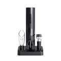 Premium 4-in-1 elektrisches Weinöffner-Set in Mattschwarz mit Vakuum-Weinverschlüssen - ABS Black Knight 5-in-1-Wein-Set