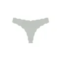 Seamless quick-dry low-rise women's thong with wavy edges in light grey green color - S / Bottoms / Grey Green