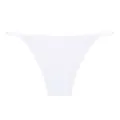 Women's minimalist white seamless low-waist bikini underwear with comfortable thin side straps - S / Bottoms / Pure White