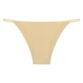 Seamless low-waist women's briefs in nude beige color with breathable cotton crotch panel - S / Bottoms / Nude