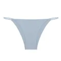 Bragas sin costuras de tiro bajo para mujer en color azul claro con tiras laterales. - Gris Plata Claro