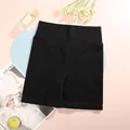 High-waisted black ribbed yoga shorts for women providing tummy control and lifting - S / Top And Bottom / Black (A005)