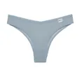 Perizoma premium in cotone azzurro a nido d'ape per donna con etichetta FINETOO - Blu grigiastro
