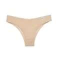Perizoma in cotone a nido d'ape senza cuciture color beige con taglio brasiliano basso - Colore pelle