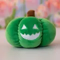 Weicher grüner Halloween-Kürbis-Plüsch mit gesticktem, leuchtendem Jack-O'-Lantern-Gesicht - Leuchtend / 10cm / Grün