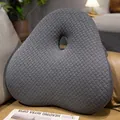 Cojín lumbar triangular de espuma viscoelástica con centro hueco transpirable, gris - 40*45cm / Negro Carbón
