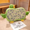Almohada jacquard de gasa de tres capas con forma de ganso para soporte de cuello y hogar - Solo Funda de Almohada / Verde Aguacate