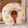 Almohada de viaje ergonómica en forma de U de espuma viscoelástica con diseño de verano - Sandía / 30*30cm