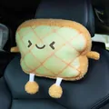 Reposacabezas de coche de felpa con forma de pan tostado y un diseño de dibujos animados - Tostada de Piña