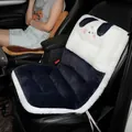 Cute panda design thickened plush car seat cushion and backrest for winter comfort - 48x85 cm / Front Seat Cushion - Fluffy Dog