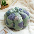 Coussin décoratif en forme de citrouille en gaze à trois couches avec motif violet - S / 20cm / Vert