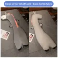 Almohada larga de burro en terciopelo de cristal y seda de hielo - Burro / 100cm