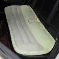 Thick plush car rear seat cushion in light green and cream color for winter warmth comfort - Rear Seat Cushion - Dinosaur