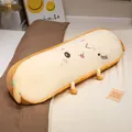 Langes Plüschkissen in Toastbrotform mit süßem Cartoon-Gesicht für bequemes Seitenschlafen - Frecher Stil / 60cm (Kristallsamt)