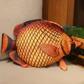 Cojín de peluche realista de pez tropical naranja para decoración hogar - Estilo Pez Mariposa (Estilo A) / 50cm