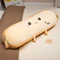 Langes Brot-Plüschkissen für Seitenschläfer, weiches Kuscheltier-Kissen - Lächelnder Stil / 60cm (Kristallsamt)