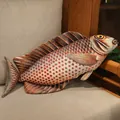 Cojín de peluche de pez pargo rojo realista juguete suave de pez tropical de mar - Estilo Mero (Estilo D) / 50cm