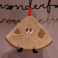 Weiches saugfähiges niedliches dreieckiges Händehandtuch mit Cartoon-Gesicht zum Aufhängen - Brauner Keks
