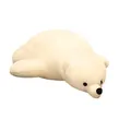 Ultra soft plush polar bear stuffed animal toy lying down sleeping pillow for girls - 110cm / White
