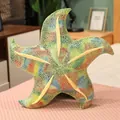 Vibrant colorful mesh textured starfish plush pillow toy for cozy home bedroom decoration - 45cm / Green