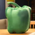 Coussin en peluche 3D réaliste en forme de poivron vert pour décoration de maison - Poivron vert
